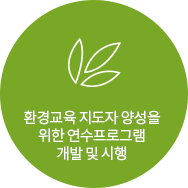 환경교육 지도자 양성을 위한 연수프로그램 개발 및 시행